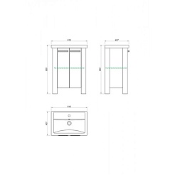 Какса-а Мебель для ванной Лидер 60 – фотография-4